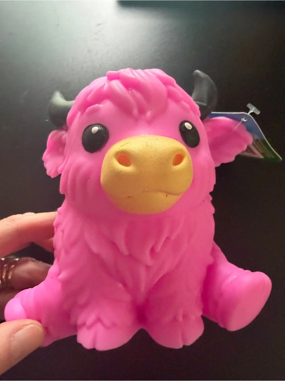 New Sunny Days Squeeezy Pink Highland Cow Squishy Toy 3+ Viral Fidget Squeeze